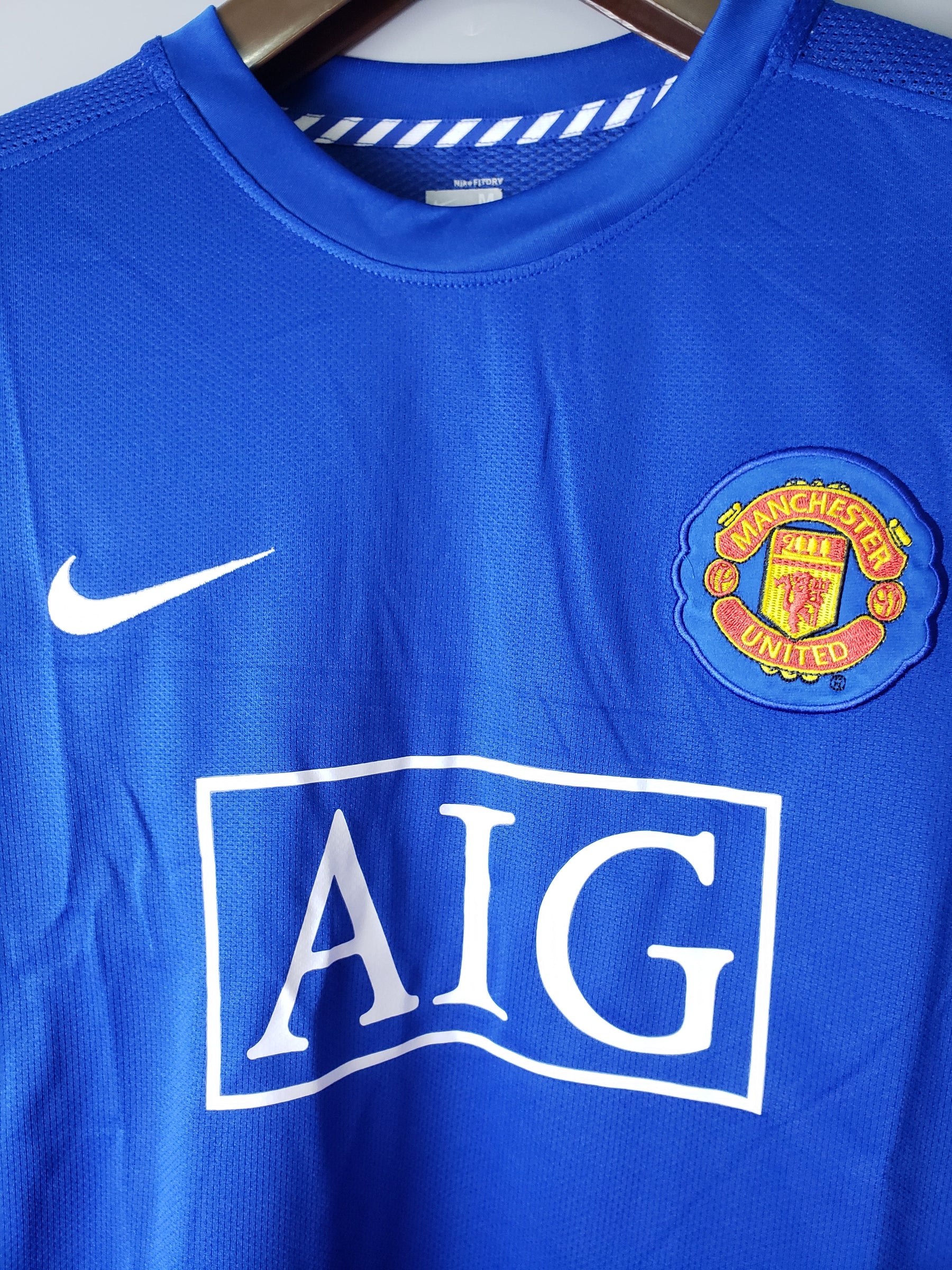 Camisa Manga Longa Manchester United 07/08 - Azul | Futmantos