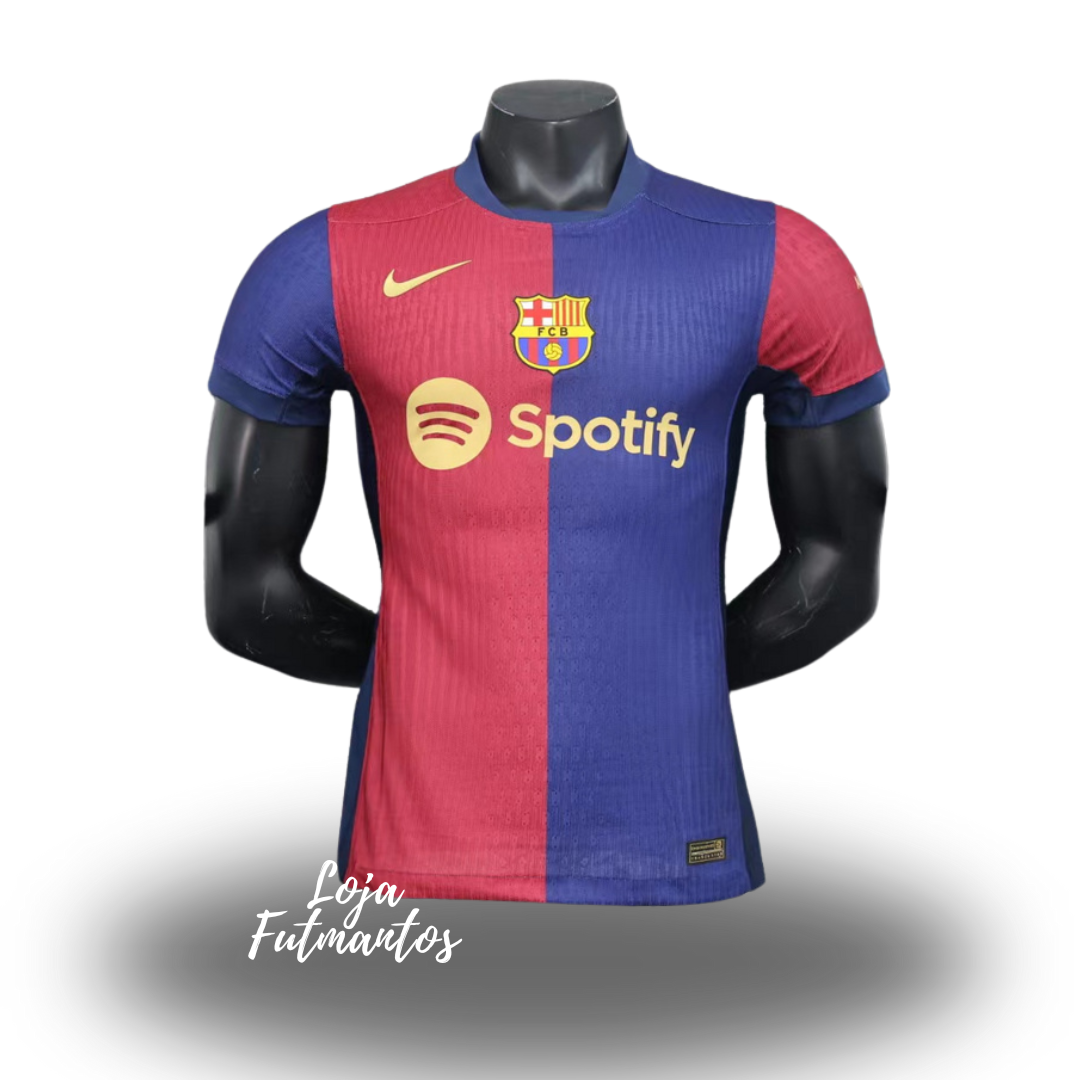 Camisa Barcelona I 24/25 - Jogador Masculina - Azul e vermelha | Futmantos