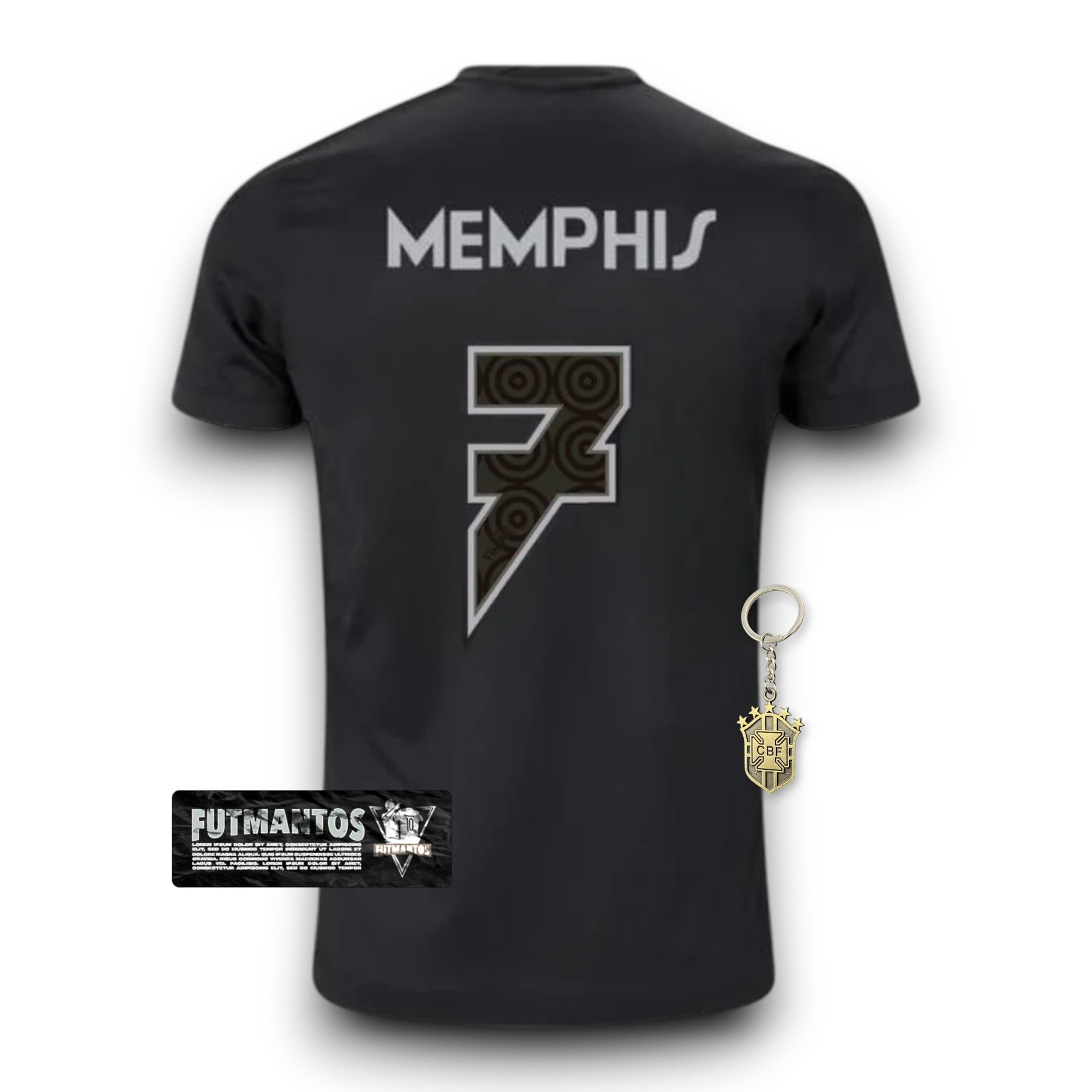 Camisa Corinthians ll 24/25 Memphis 7 - Torcedor - Preto | Futmantos