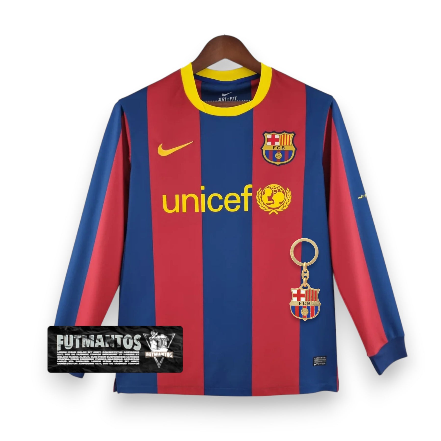 Camisa Manga Longa Barcelona 10/11 - Grená | Futmantos