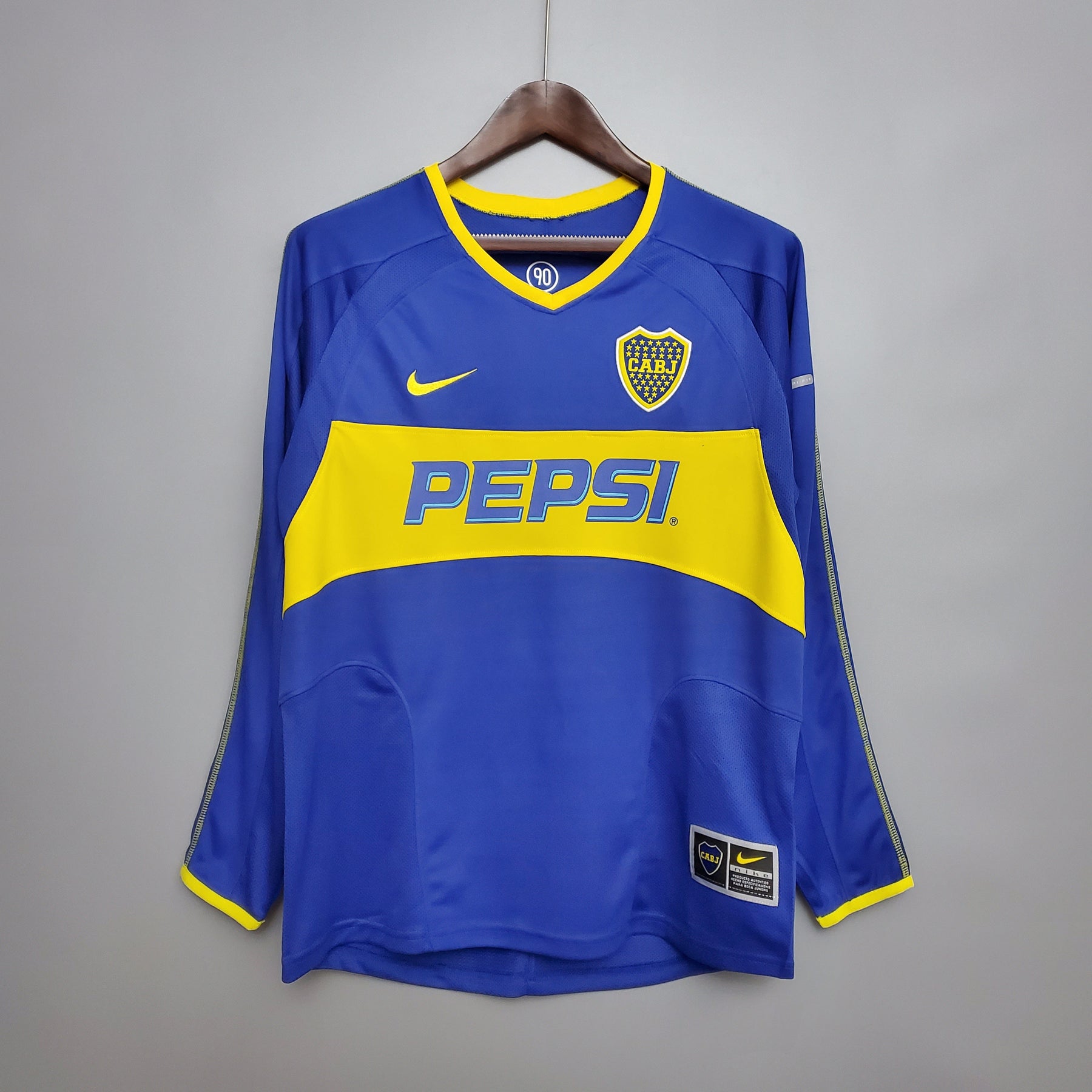 Camisa Manga Longa Boca Juniors 03/04 - Azul e Amarelo | Futmantos