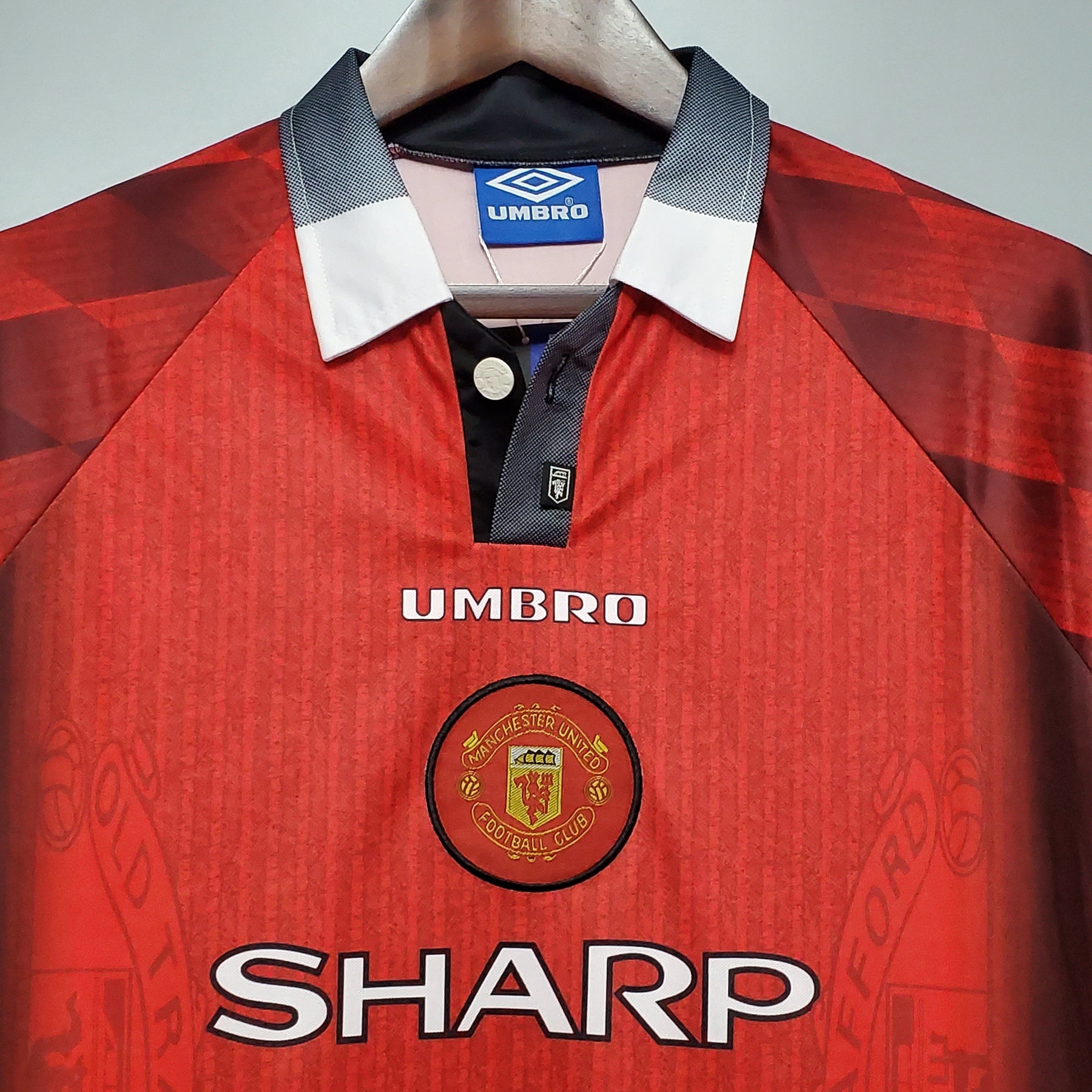 Camisa Manga Longa Manchester United 1996 - Vermelho | Futmantos