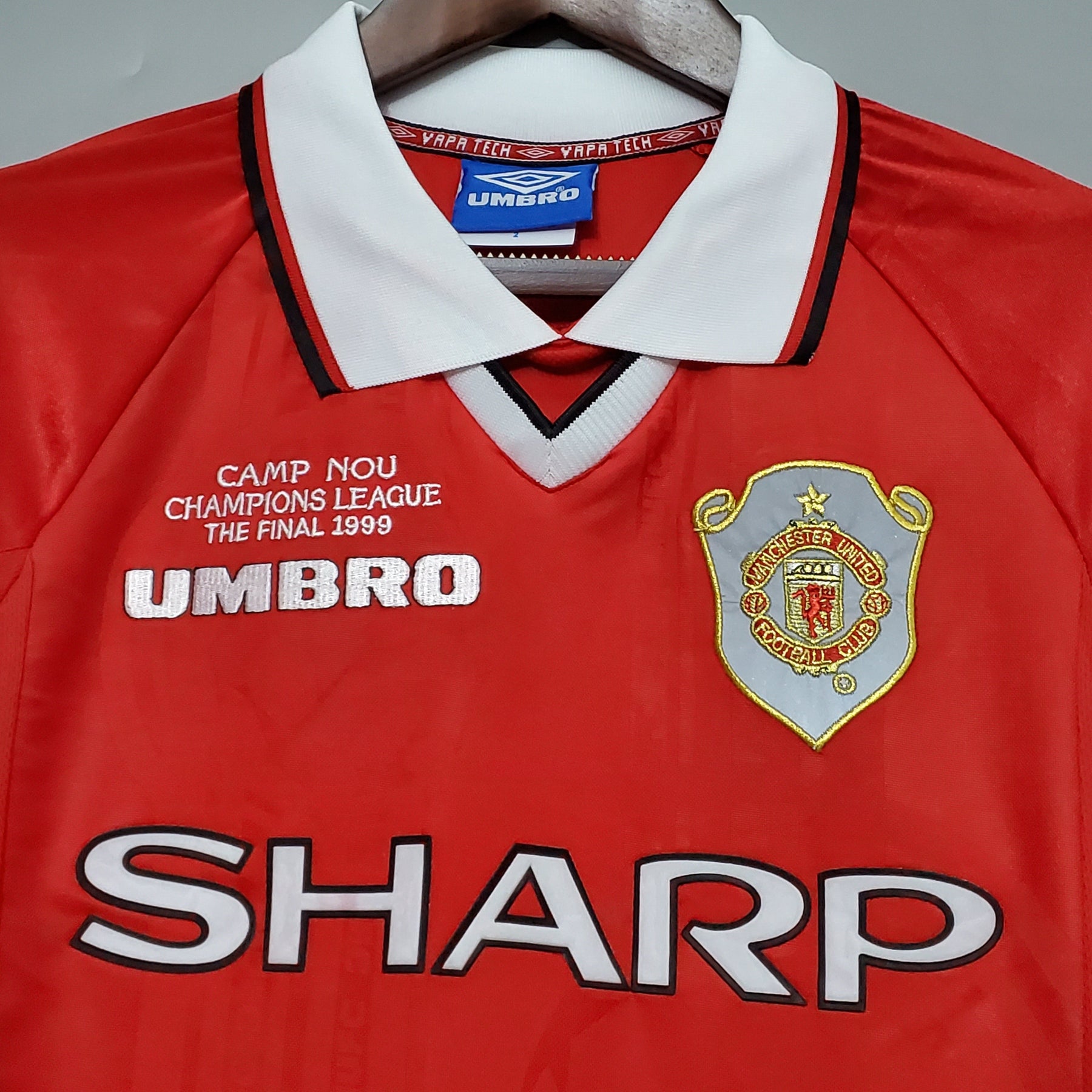 Camisa Manga Longa Manchester United 1999 - Vermelho | Futmantos
