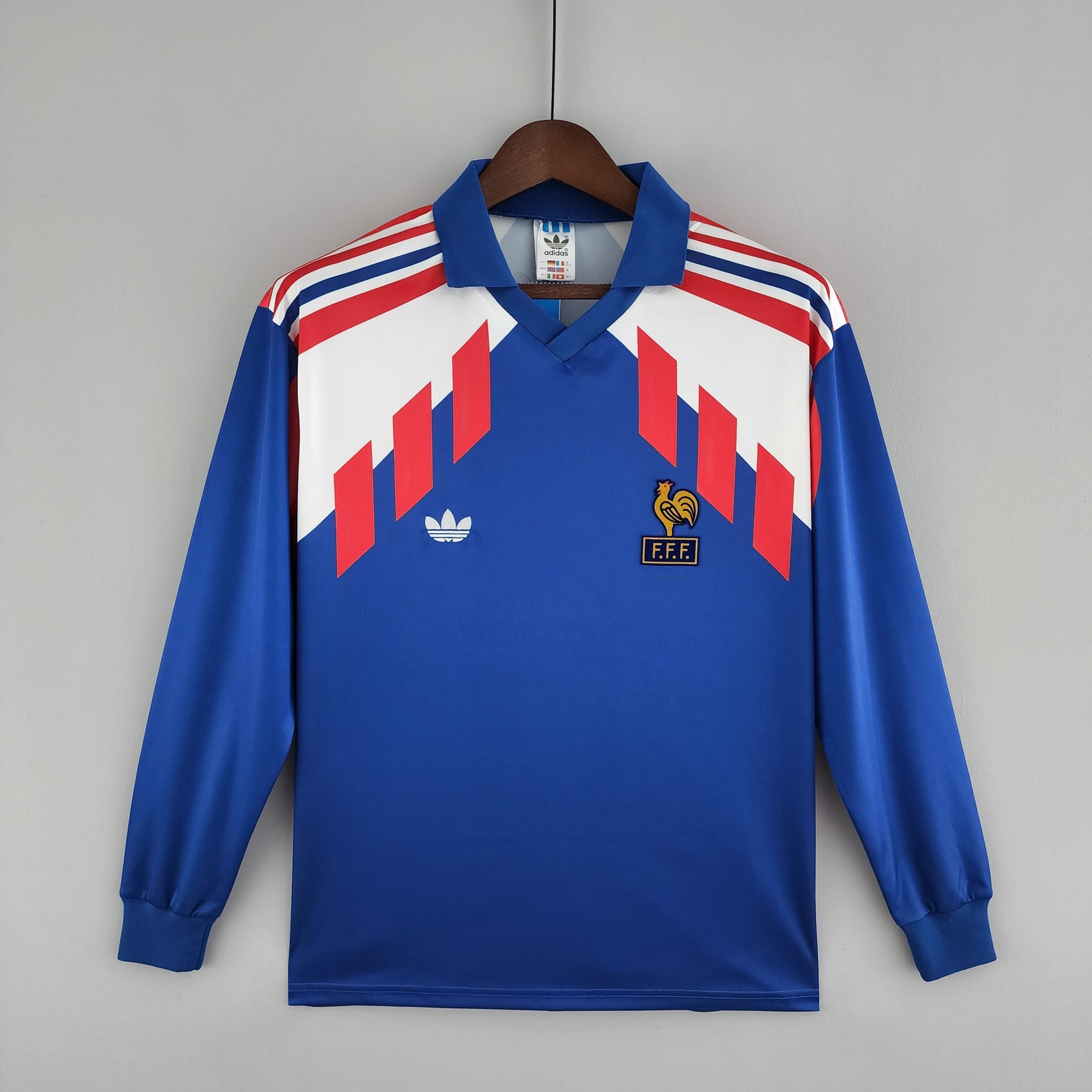 Camisa Manga Longa Seleção França 88/90 - Azul | Futmantos