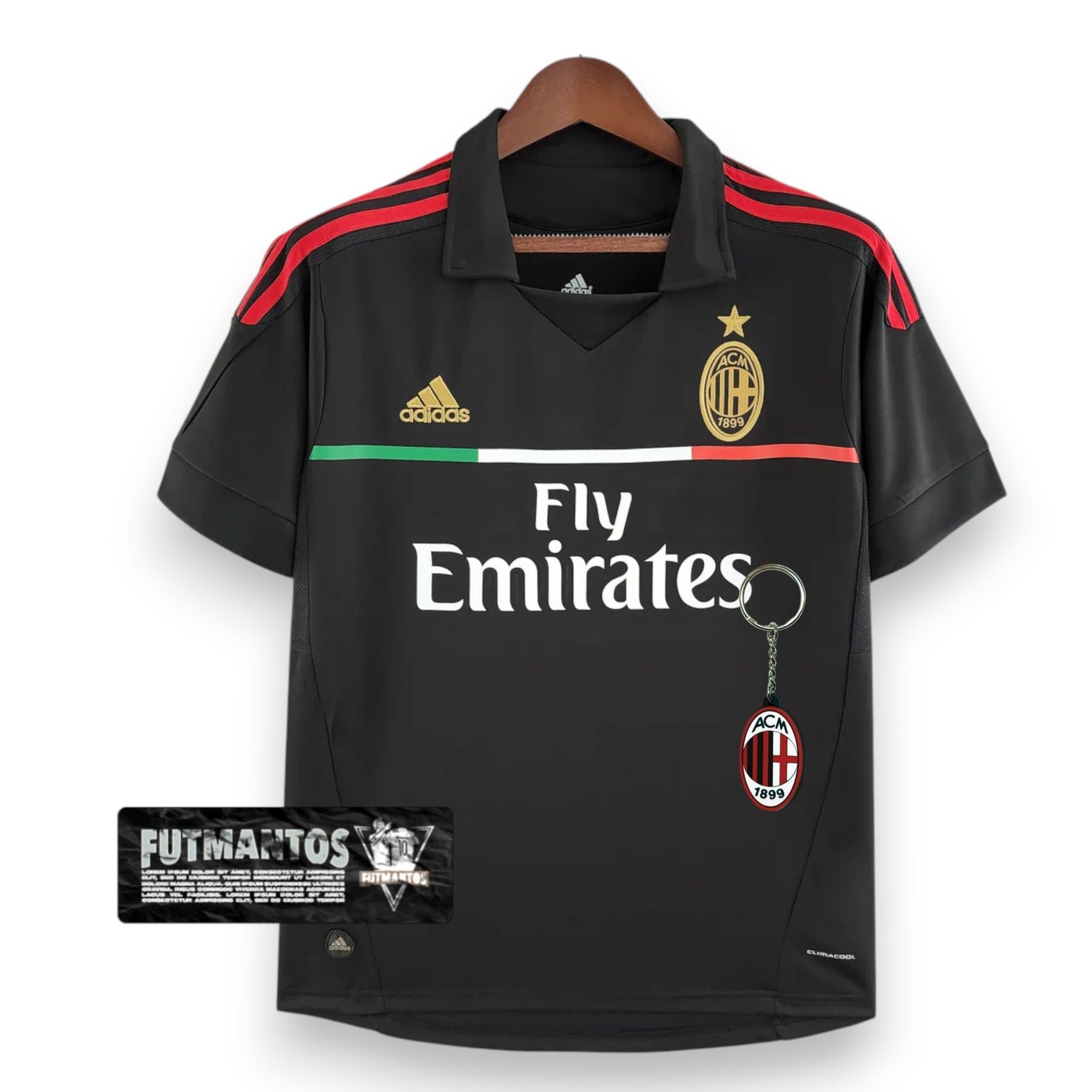 Camisa Milan Retrô III 11/12 Preta - | Futmantos