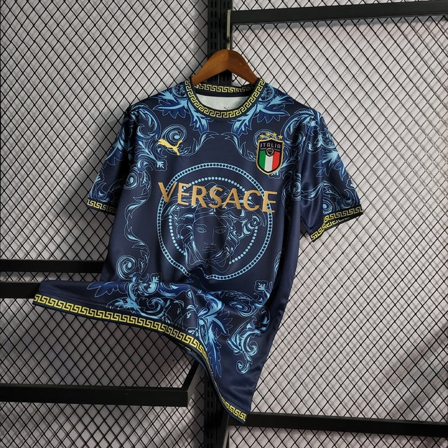 Camisa Seleção Itália x Versace - - Azul