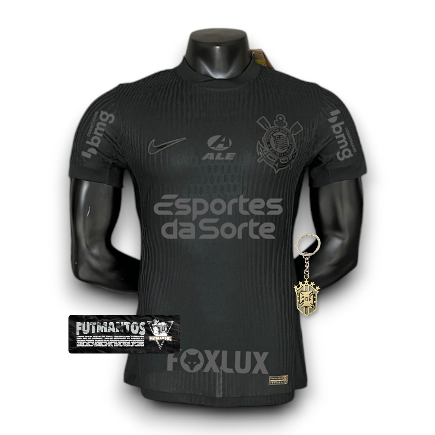 Camisa Corinthians II 24/25 Jogador - Com patrocínios | Futmantos