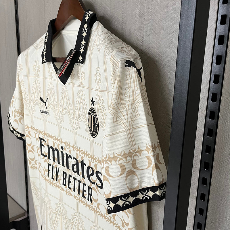 Camisa Milan X Pleasures IV 23/24 - Branco | Futmantos