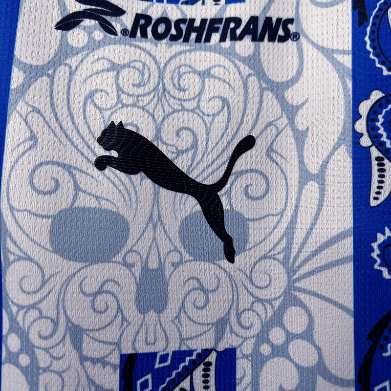 Camisa Monterrey 23/24 - Branca/Azul Ed. Halloween | Futmantos