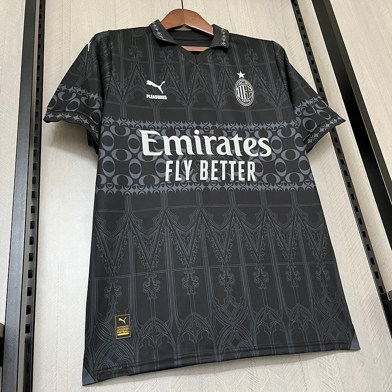 Camisa Milan X Pleasures IV 23/24 - Preto | Futmantos