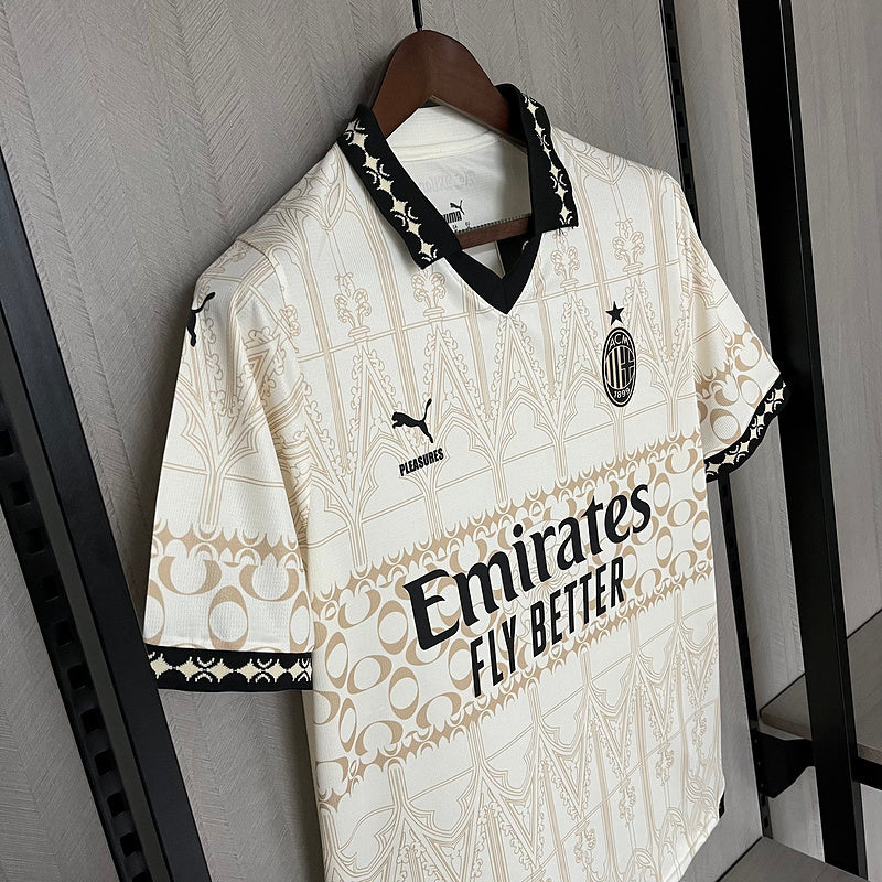 Camisa Milan X Pleasures IV 23/24 - Branco | Futmantos