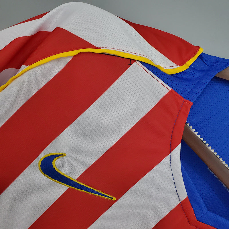 Camisa Atlético de Madrid Retrô 2004/2005 Vermelha e Branca - | Futmantos
