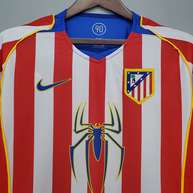 Camisa Atlético de Madrid Retrô 2004/2005 Vermelha e Branca - | Futmantos