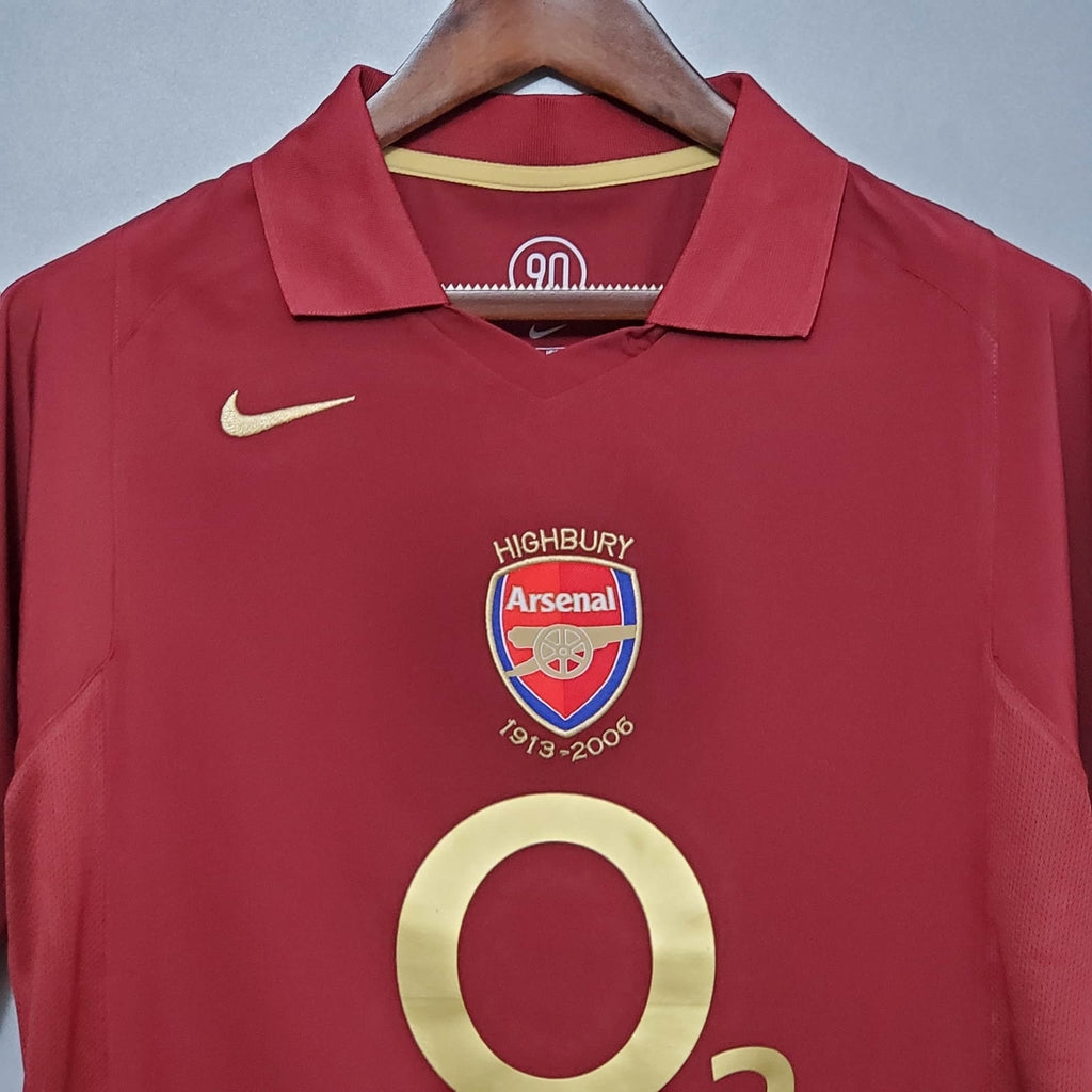 Camisa Arsenal Retrô 2005/2006 Vinho - | Futmantos