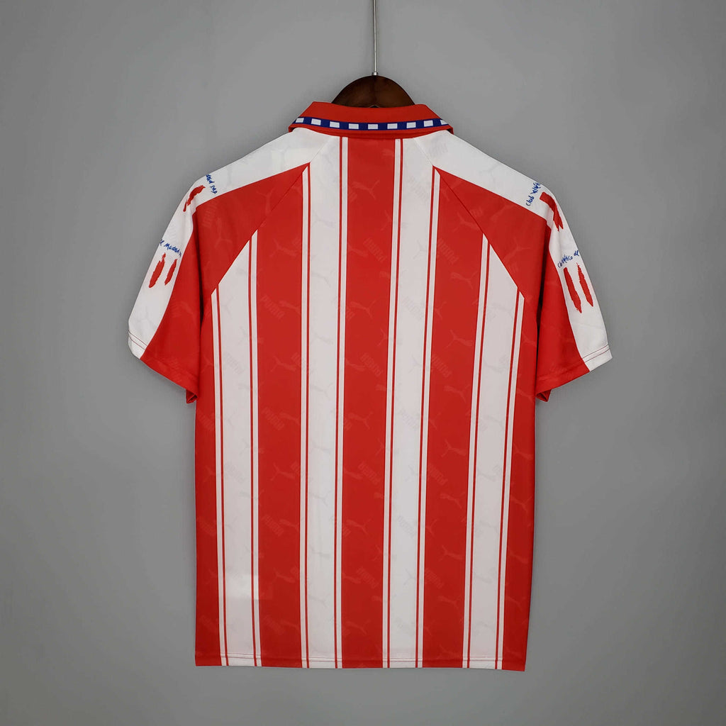 Camisa Atlético de Madrid Retrô 1994/1995 Branca e Vermelha - | Futmantos