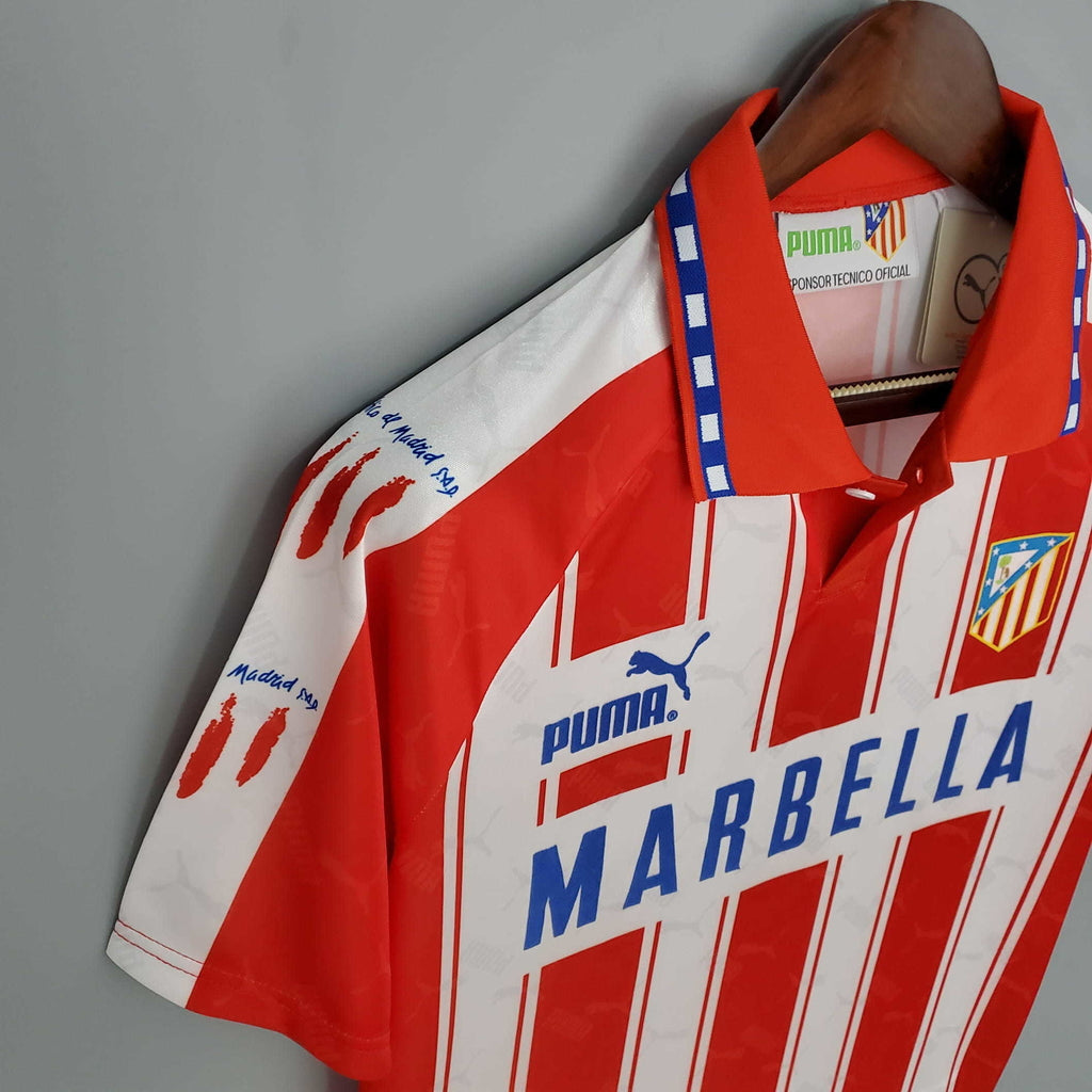 Camisa Atlético de Madrid Retrô 1994/1995 Branca e Vermelha - | Futmantos