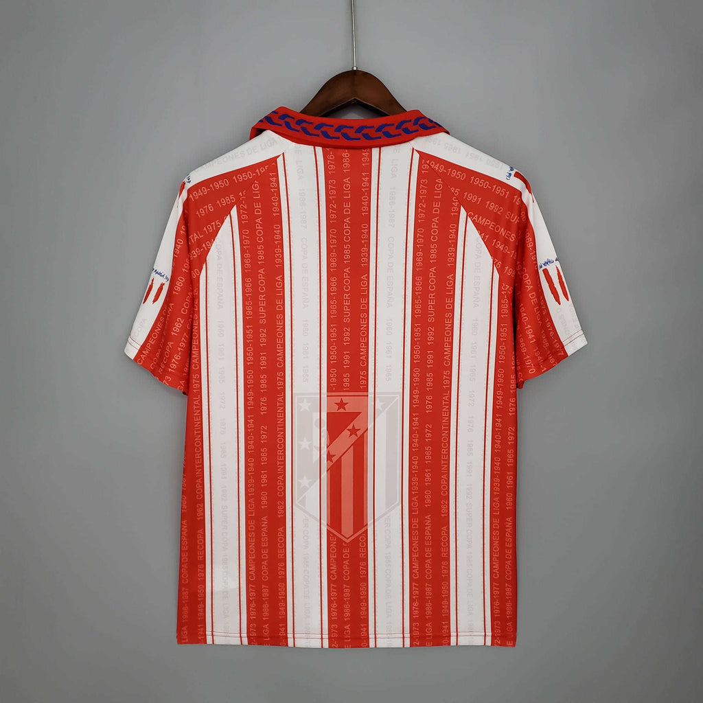 Camisa Atlético de Madrid Retrô 1995/1996 Branca e Vermelha - | Futmantos
