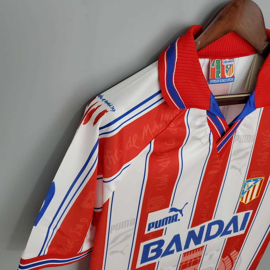 Camisa Atlético de Madrid Retrô 1996/1997 Branca e Vermelha - | Futmantos