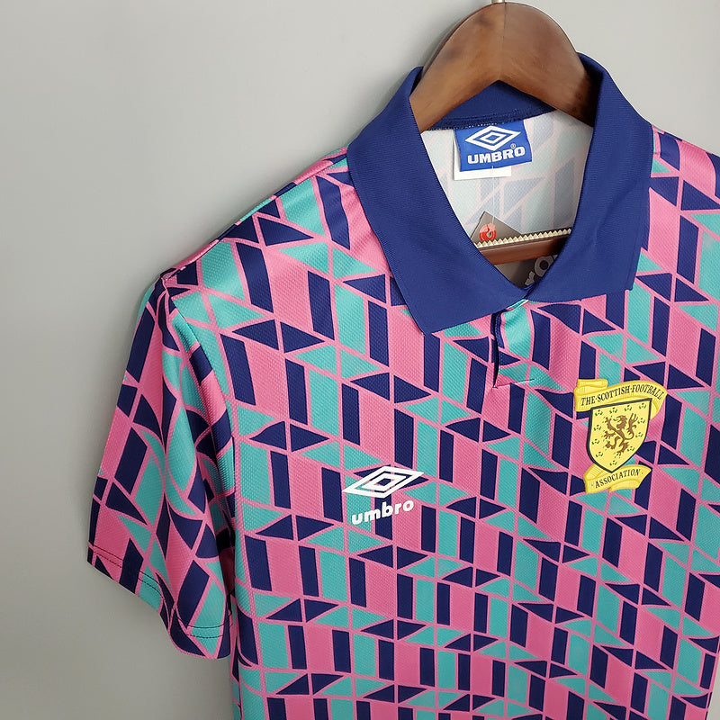 Camisa Escócia Retrô 1988/1989 Rosa - | Futmantos