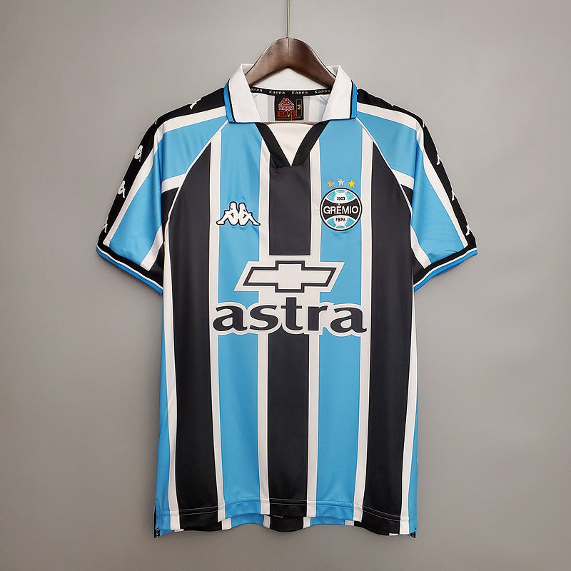 Camisa Grêmio Retrô 2000 Azul e Preta - | Futmantos
