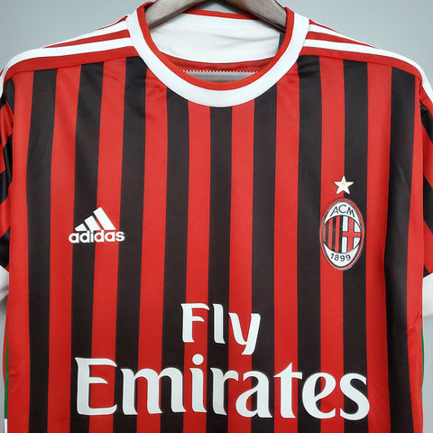 Camisa Milan Retrô 2011/2012 Vermelha e Preta - | Futmantos