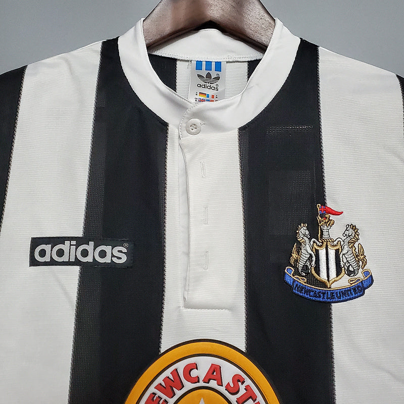 Camisa Newcastle Retrô 1995/1997 Preta e Branca - | Futmantos