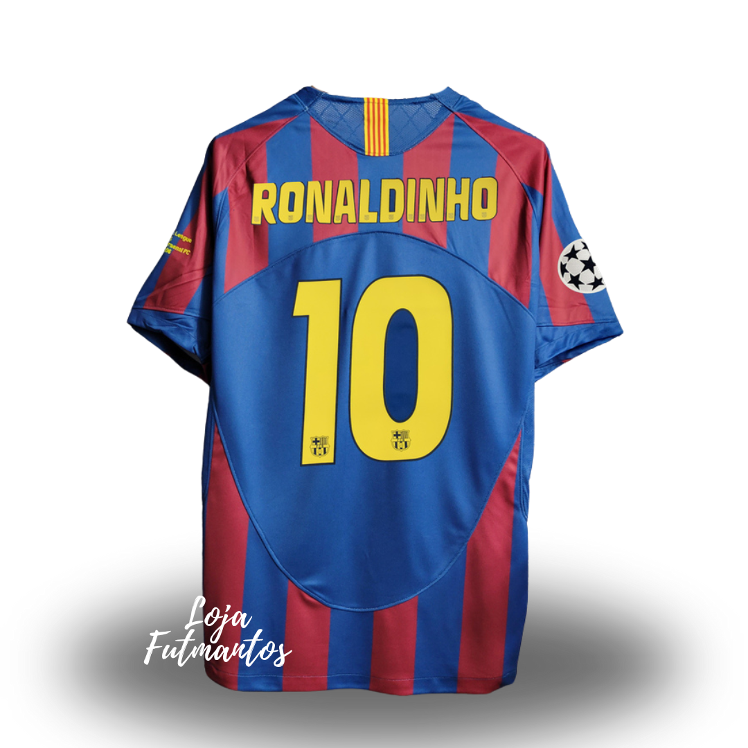 Camisa Barcelona 2006/2007 - Ronaldinho #10 | Futmantos