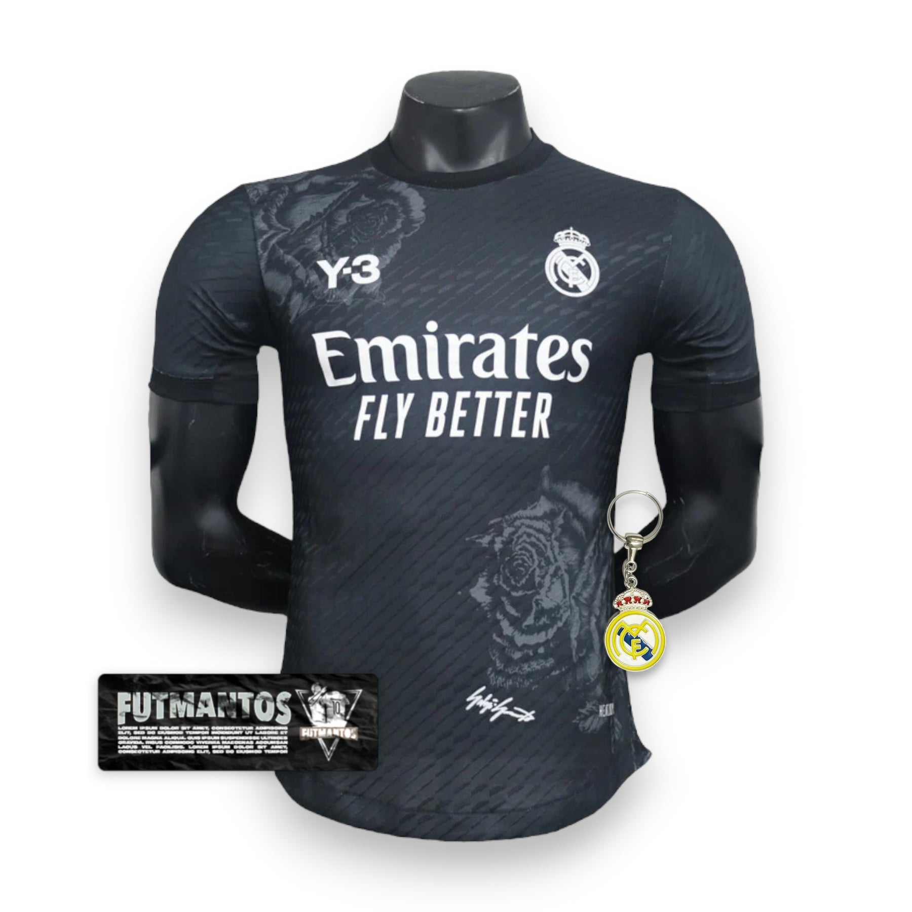 Camisa Real Madrid y3 preta 24/25 - Jogador | Futmantos