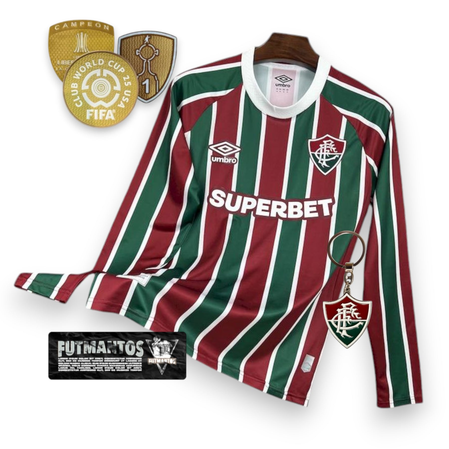 Camisa Fluminense Manga Longa I 25/26 - Libertadores/Mundial | Futmantos