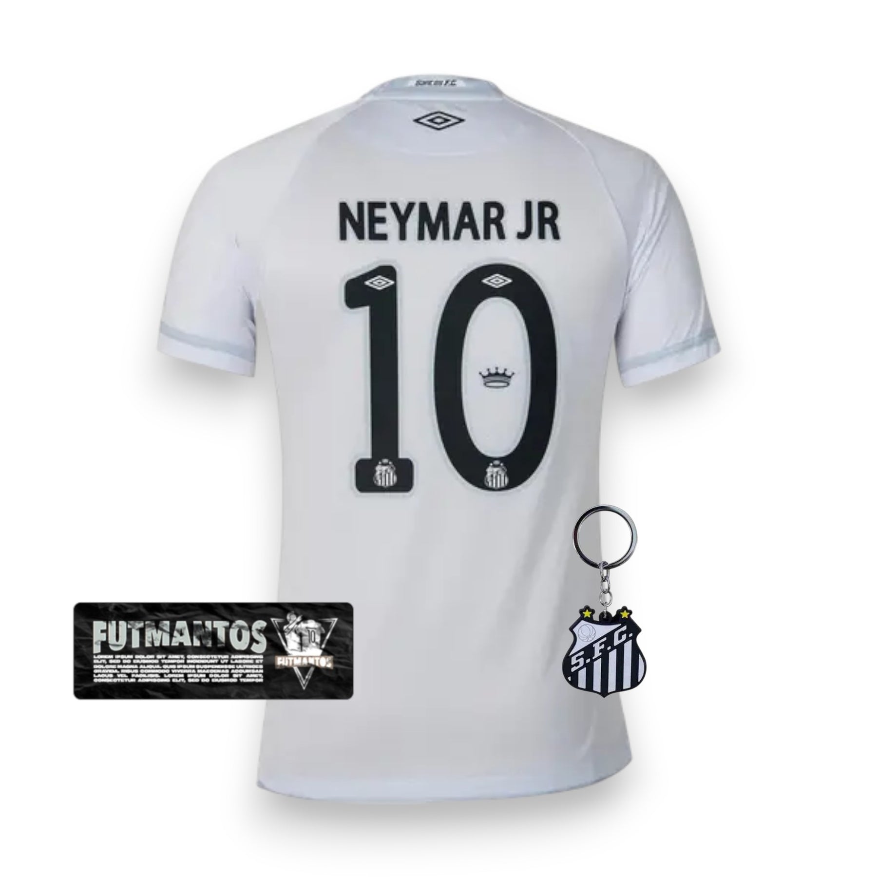 Camisa Santos I 25/26 NEYMAR JR. #10 Branca | FutMantos