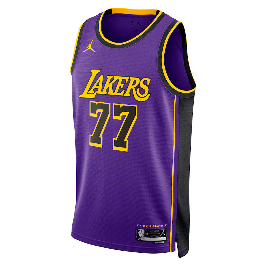 Camisa NBA Luka Dončić - Los Angeles Lakers Statement Edition 2024 - Roxa - Unissex