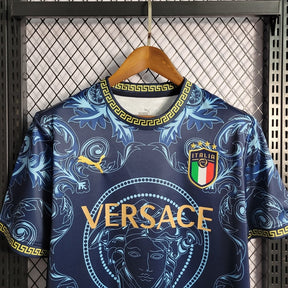 Camisa Seleção Itália x Versace - - Azul