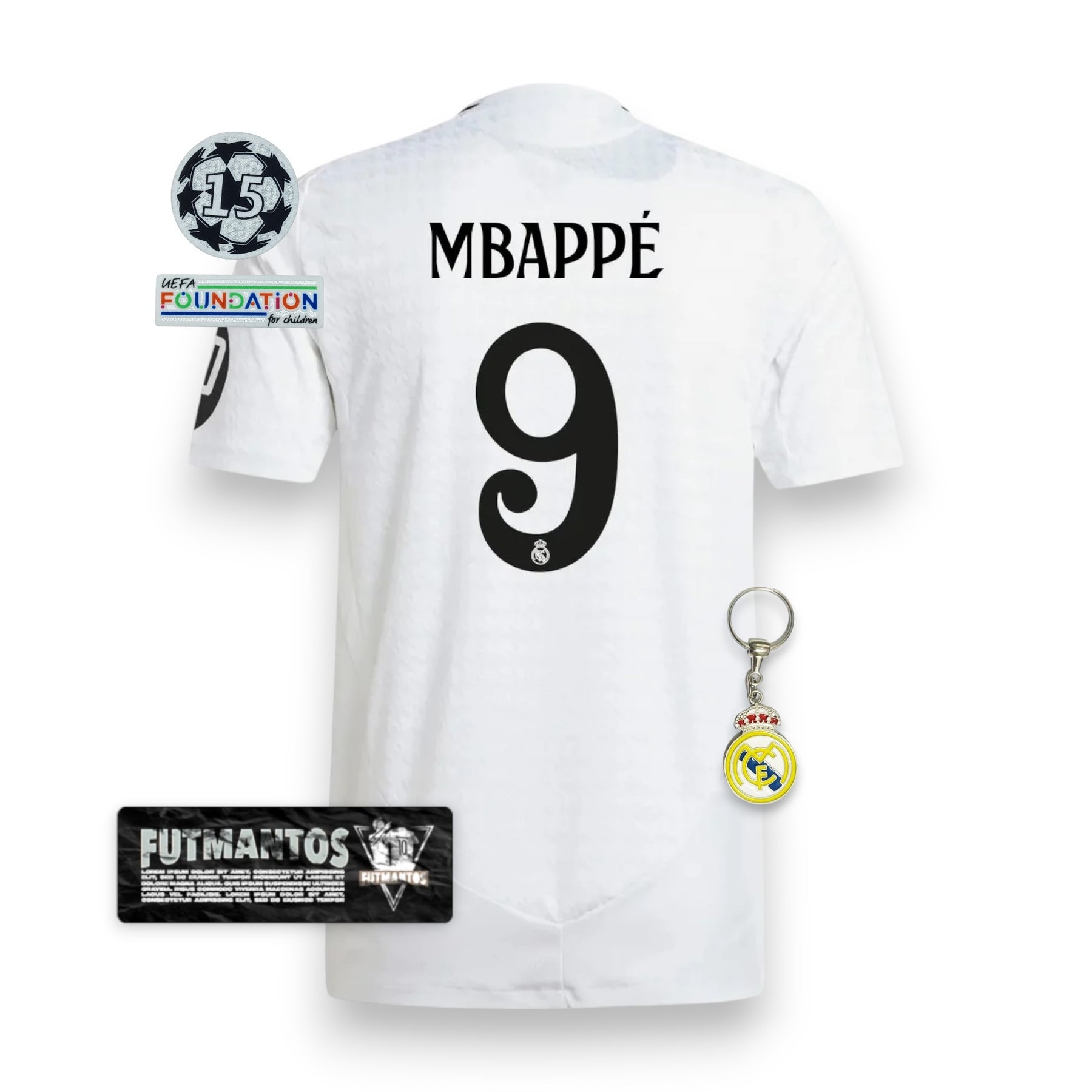 Camisa Real Madrid 24/25 - Mbappé #9 | Futmantos
