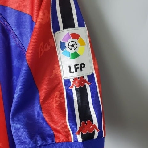 Camisa Barcelona Retrô 1996/1997 Azul e Grená - | Futmantos