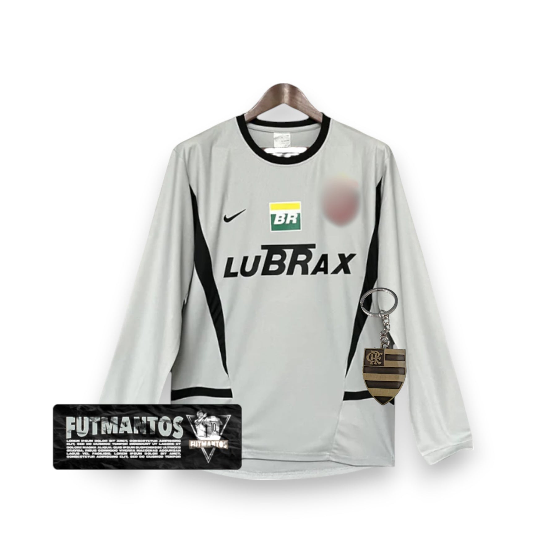 Camisa CRF 02/03 Goleiro Cinza - Versão Retrô Manga Longa | FutMantos