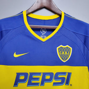 Camisa Boca Juniors Retrô 03/04 - - Azul e Amarela | Futmantos