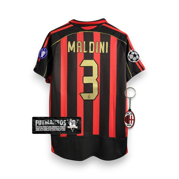 Camisa Retrô Milan 2006/2007 - Maldini #3 | Futmantos