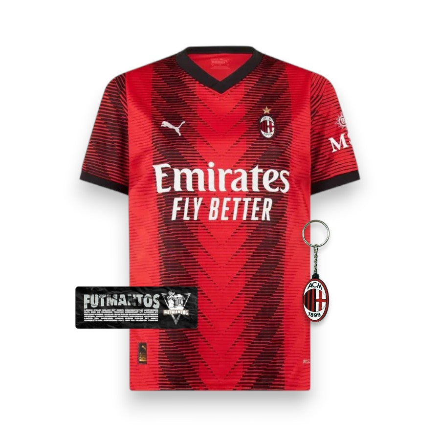 Camisa Milan I 23/24 - Vermelha  | Futmantos