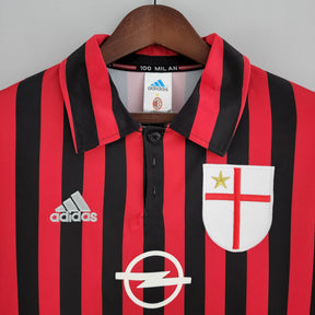 Camisa Manga Longa Milan 1999/2000 - Preto e Vermelho | Futmantos