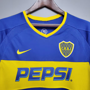 Camisa Manga Longa Boca Juniors 03/04 - Azul e Amarelo | Futmantos