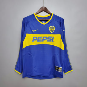 Camisa Manga Longa Boca Juniors 03/04 - Azul e Amarelo | Futmantos