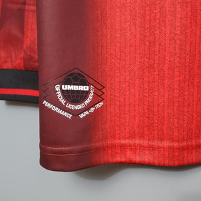 Camisa Manga Longa Manchester United 1996 - Vermelho | Futmantos