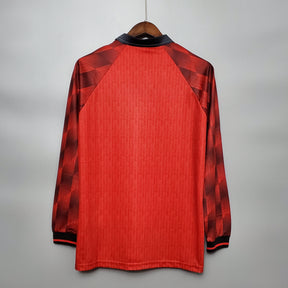 Camisa Manga Longa Manchester United 1996 - Vermelho | Futmantos