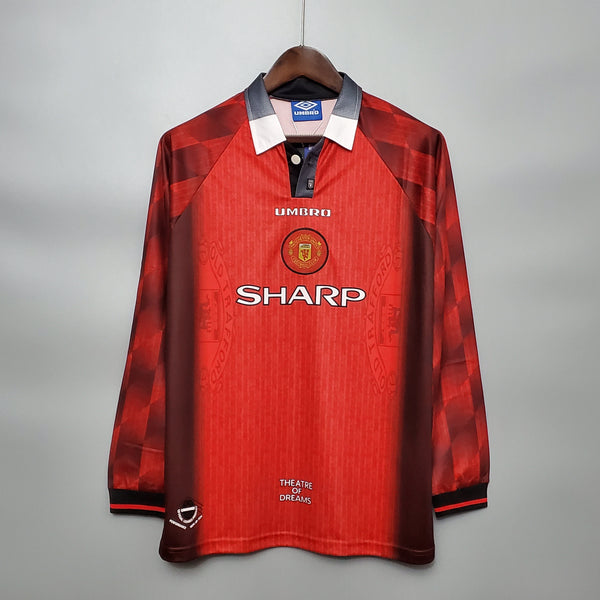 Camisa Manga Longa Manchester United 1996 - Vermelho | Futmantos