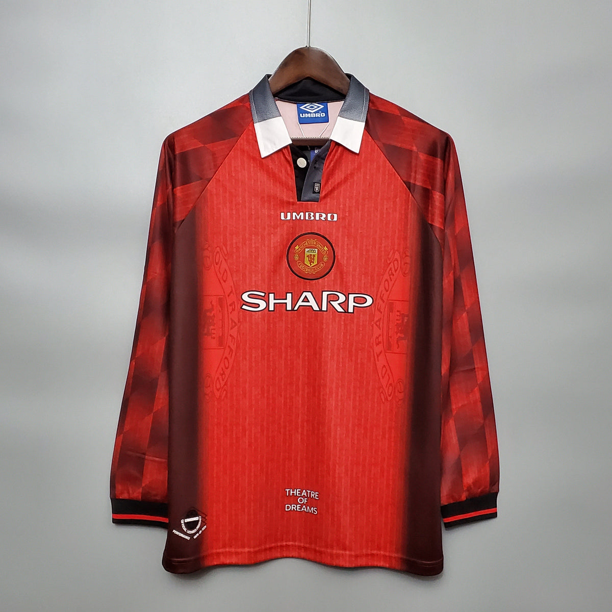 Camisa Manga Longa Manchester United 1996 - Vermelho | Futmantos