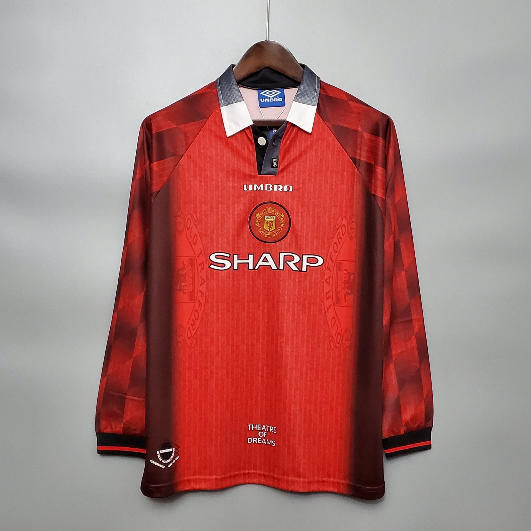 Camisa Manga Longa Manchester United 1996 - Vermelho | Futmantos