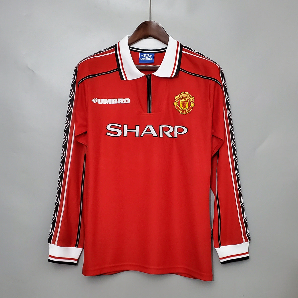 Camisa Manga Longa Manchester United 1998/99 - Vermelho | Futmantos