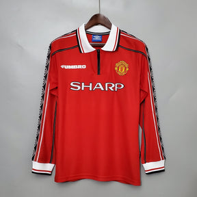 Camisa Manga Longa Manchester United 1998/99 - Vermelho | Futmantos