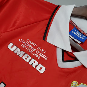Camisa Manga Longa Manchester United 1999 - Vermelho | Futmantos