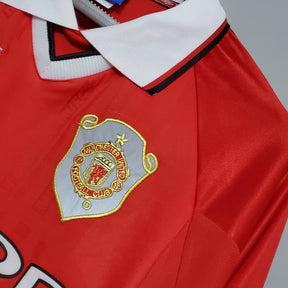 Camisa Manga Longa Manchester United 1999 - Vermelho | Futmantos